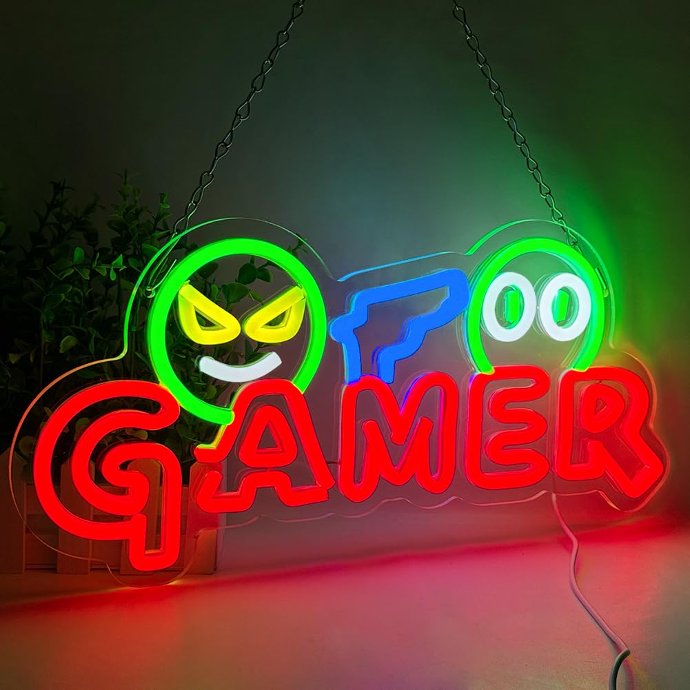 Party Games For Christmas - Lampu Dinding LED Neon Sign Gamer,