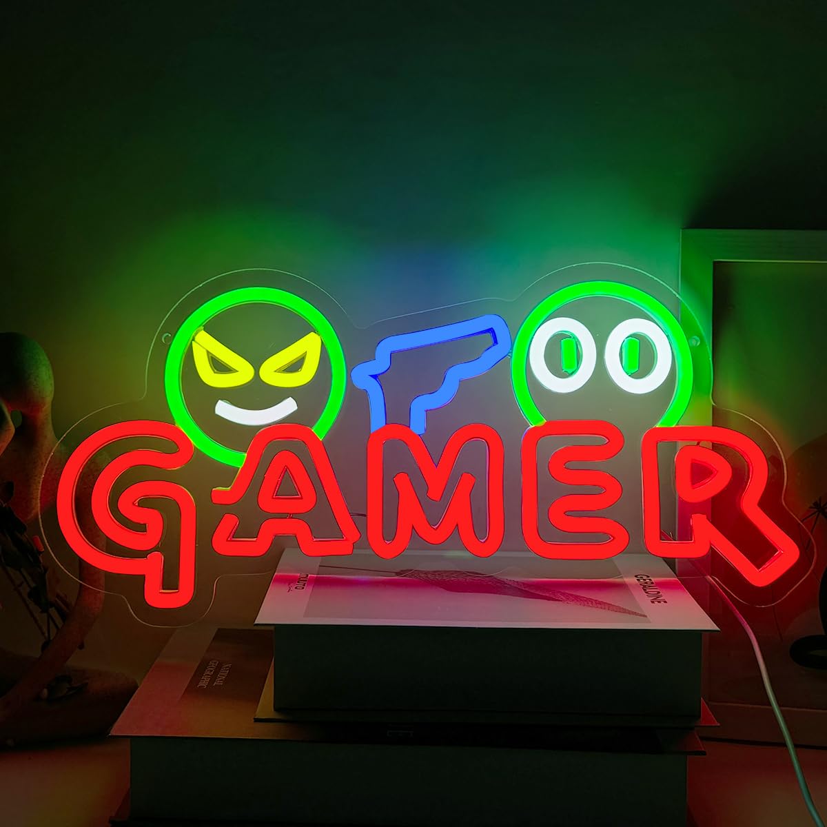 Lampu Dinding LED Neon Sign Ga - Party Games For Christmas ulasan dan harga