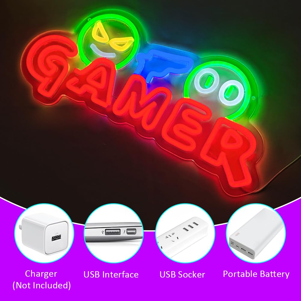 Lampu Dinding LED Neon Sign Ga - Party Games For Christmas ulasan dan harga